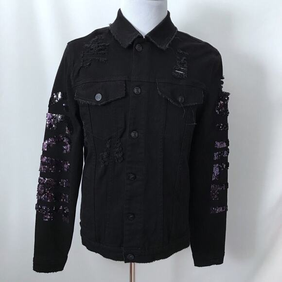 De-Kryptic NWOT Sesame Street Count Dracula Jean Jacket Men M - Picture 2 of 16